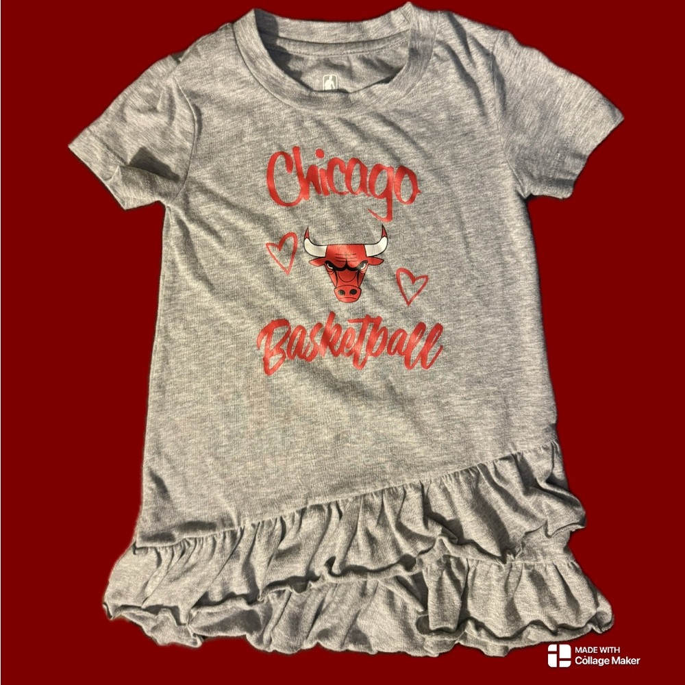 NBA Chicago Bulls sz 2T Heather Gray Dress